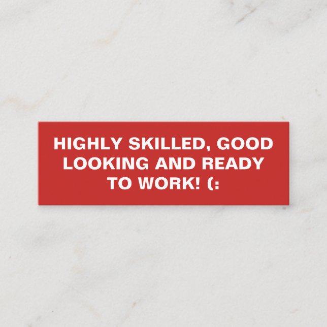 Bold Quote Mini Business Card (Front)