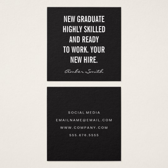Bold Quote Square Business Card