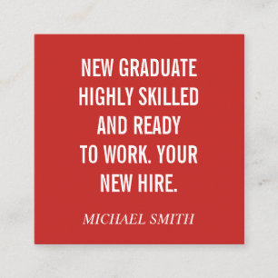 Bold Quote Square Business Card
