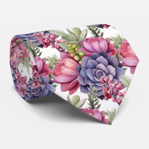 Bold Rainbow Colourful Cowboy Succulents Tie