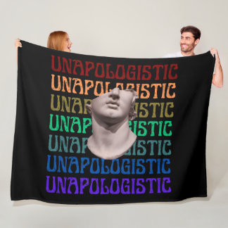 Bold Rainbow Greek Statue Fleece Blanket