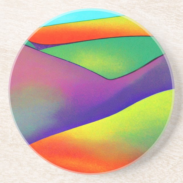 Bold Rainbow Hills Coaster (Front)
