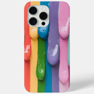 Bold Rainbow Paint Drips iPhone 15 Pro Max Case