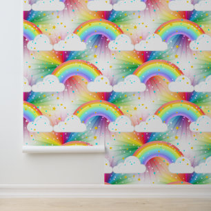 Bold Rainbow Pattern   Child's Colourful Wall Deco