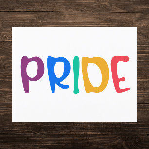 Bold Rainbow Pride Postcard
