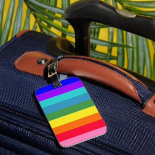 Bold Rainbow Stripes  Luggage Tag