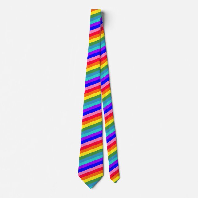 Bold Rainbow Stripes necktie (Front)