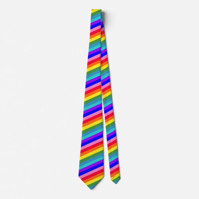 Bold Rainbow Stripes necktie (Front)