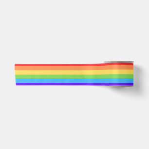 Bold Rainbow Stripes Satin Ribbon