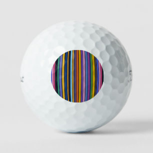 Bold Rainbow Vertical Stripes Golf Balls
