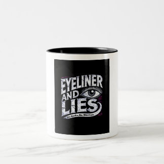 Bold rebellion against lies and authority Two-Tone coffee mug
