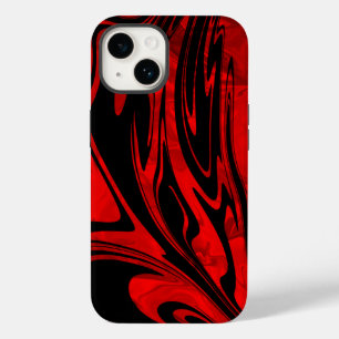 Bold Red and Black Liquid Flame  Case-Mate iPhone 14 Case