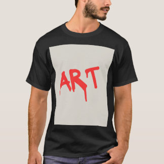 Bold Red ART Dripping Paint Typography Design T-Shirt