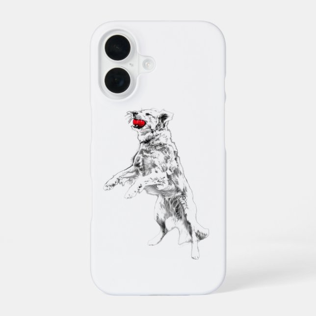 Bold Red, Autumn Motion iPhone 16 Case (Back)