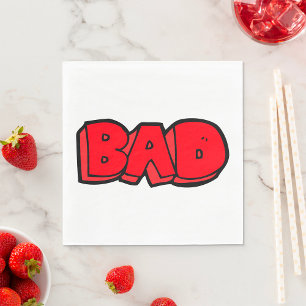 Bold Red Bad Napkin