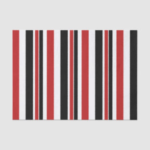 Bold Red Black Stripes Tissue Paper