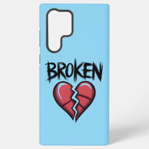 Bold Red Broken Heart Phone Case