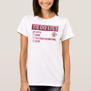 Bold Red COFFEE WORK TRUE CRIME Custom Shirt
