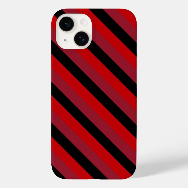 bold red diagonal stripes Case-Mate iPhone case (Back)