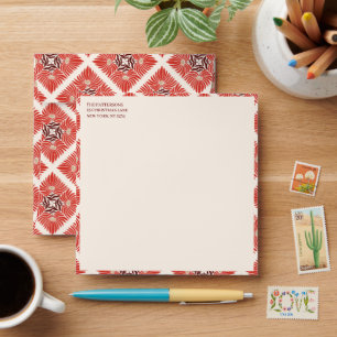 Bold Red Floral Happy Holidays Envelope