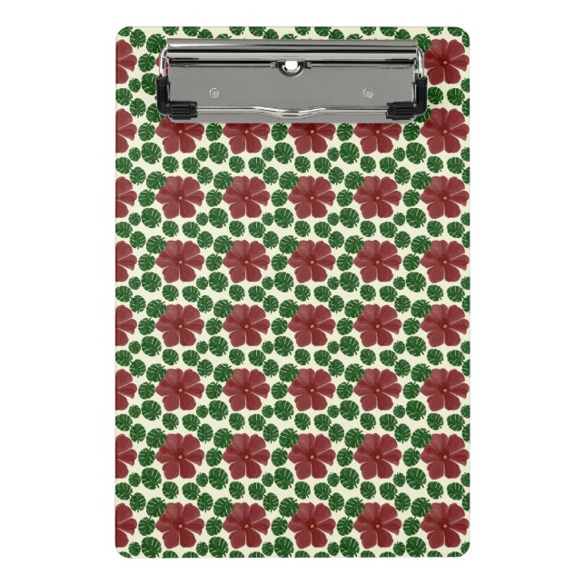Bold Red Floral Seamless Pattern   Mini Clipboard (Front)