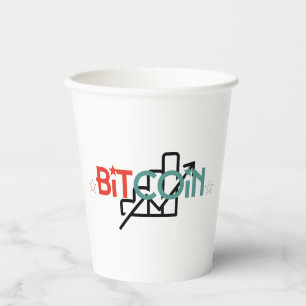 "Bold Red Green Bitcoin Bull Market Design" Paper Cups