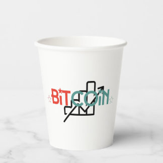 "Bold Red Green Bitcoin Bull Market Design" Paper Cups