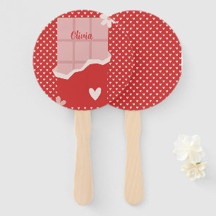 Bold Red Heart Love Design – Perfect for Custom Gi Hand Fan