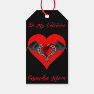 Bold Red Heart Valentine's Personalised Gift Tags