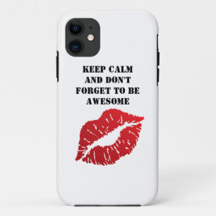 Bold Red Lips Aesthetic iPhone 11 Case