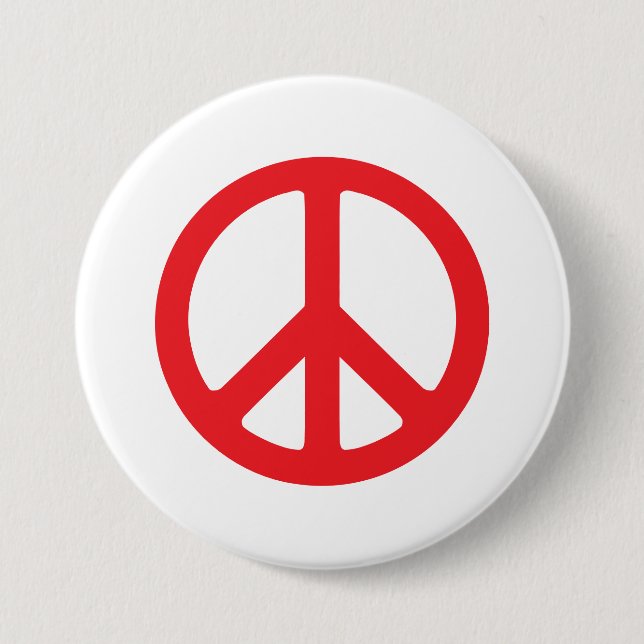 Bold Red Peace Buttons – Striking Symbol (Front)