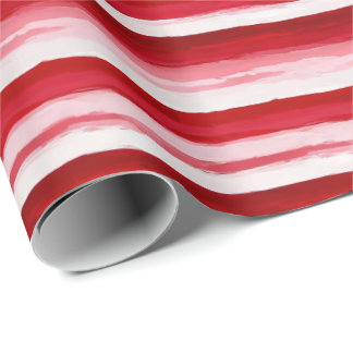 Bold Red & Pink Striped Gift Wrap