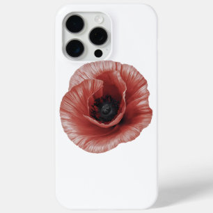 Bold Red Poppy Botanical Art Design iPhone 15 Pro Max Case