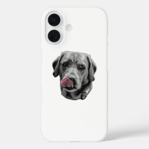 Bold Red-Tongue Loyalty in Ink Detail iPhone 16 Case