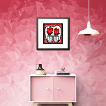 Bold Red Tulip Art in Modern Pop Style Poster<br><div class="desc">Add a pop of bold colour and contemporary charm to your space with this striking abstract tulip art. Featuring two red tulip blooms in a playful, graphic style, this design stands out with its minimalist shapes and modern colour palette of red, black, and white. Ideal for those who appreciate vibrant...</div>