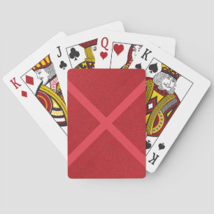 Bold Red X Pattern Playing Cards – Customisable