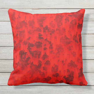 BOLD REDS and RUSTY BLOTCH organics Throw Cushion