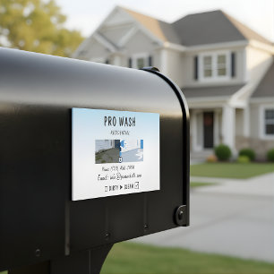 Bold Residential Pressure Washing Overlay Magnetic Business Card