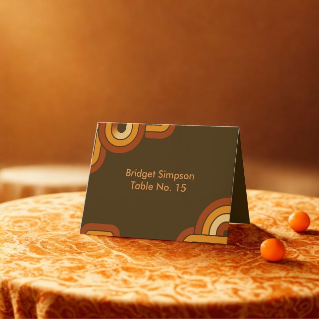 Bold Retro 1970s Wedding guest card (Creator Uploaded)