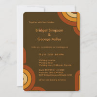 Bold Retro 1970s Wedding