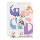 Bold Retro 3 photo Graduation Announcement