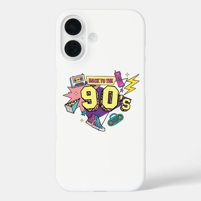 Bold Retro Back to the 90s Art Case-Mate iPhone Case (Back)