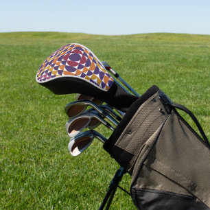 Bold Retro Circles Golf Head Cover
