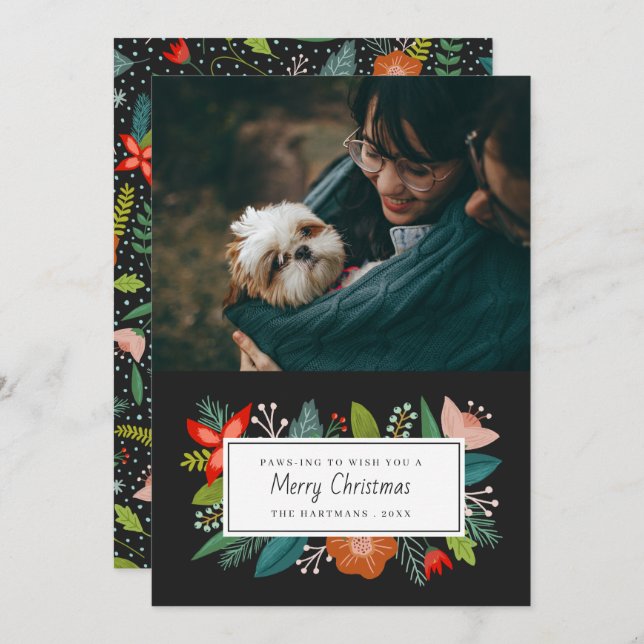 Bold Retro Citrus & Floral | Photo Holiday (Front/Back)