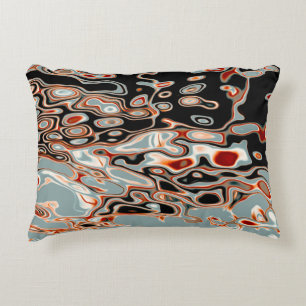 Bold Retro Colourful Abstract Pattern Decorative Cushion
