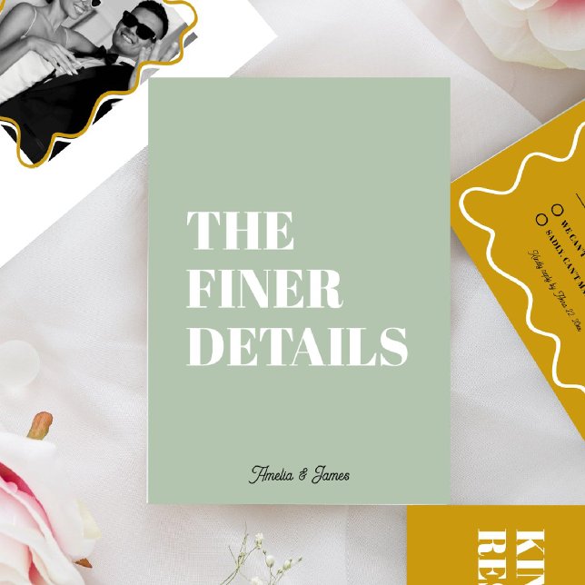 Bold Retro Funky Modern Wedding Enclosure card (Creator Uploaded)