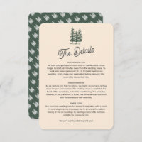 Bold Retro Green Mountain Forest Wedding