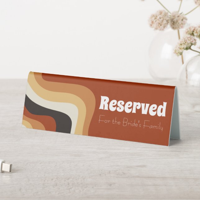 Bold Retro Groovy 70s Wavy Boho Wedding Reserved (In SItu (Table))