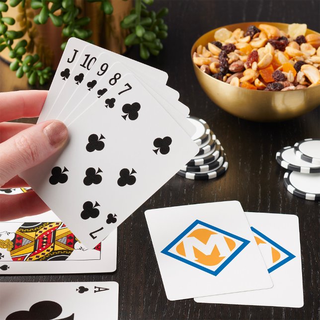 Bold Retro Metro M Logo Urban Transit Emblem Playing Cards (Creator Uploaded)