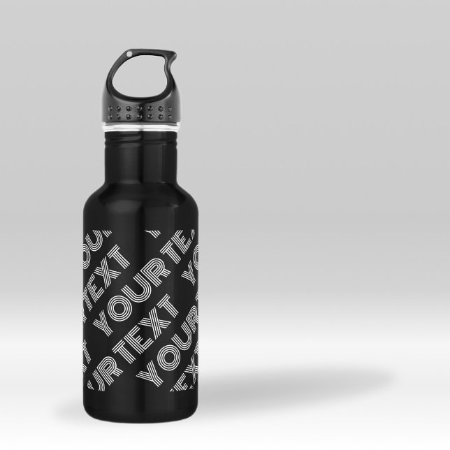 Bold Retro-modern Name or Word Pattern 532 Ml Water Bottle (Creator Uploaded)